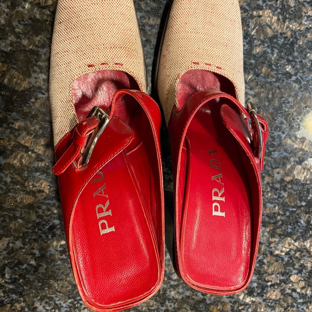 Prada platform heel shoes